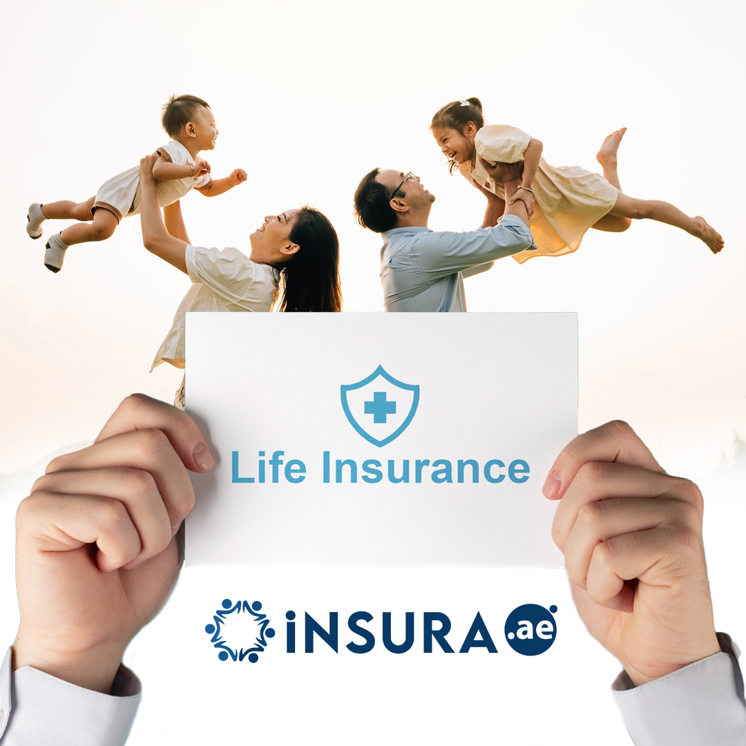 Mother and father with their Kids - Best life Insurance in UAE - insura.ae